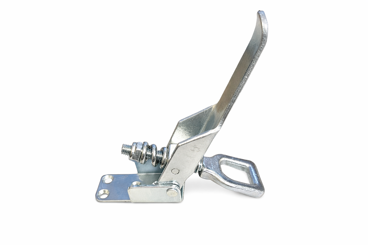 9" Zinc Plated Over Center Latch Spring Loaded | Weld On Hinges